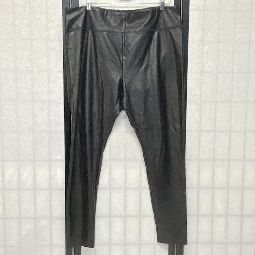 Wild Fable XXL Black Faux Leather Leggings Skinny Pleather Vegan Pants NWOT